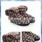 two tone pom pom knit ankle boot/women ankle boot/indoor ankle boot