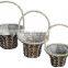 Banana leaf rope and JUMBO 3 pcs basket set with handle 10"-12-14"