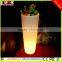 Indoor and outdoor LED lighted round flower pot/light up planter pot with 16 colors illuminated