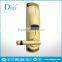 RFID PVD Gold digital security hotel lock with override key