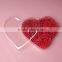 clear heart shaped plastic box