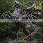 The ancient war general riding horse chariot bronze sculpture