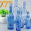 Unique different size glass bottle light blue bottle colored glass bottle