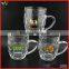 300ml Size Transparent Creative Gift Glassware Customized Pineapple Glass Cup With Handle