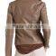 OEM Women Perforated Faux Leather Moto Jacket