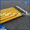 High quality HB triangular 7.5 inch wooden Striped bar with white rubber lapices Pencil