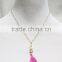 Short Ball Chain Necklace w/ Pink Silk Tassel Necklace Goldtone Infinity Necklace2016 Fashion Style Wholesale