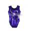 Custom Metallic Fabric Rhinestone Gymnastics leotards for girls