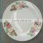 10.5 cheap porcelain dinner plate three flower decoration