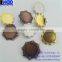 round flower gold metal pin badge making in normal size