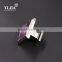 1 inch brushed nickel finish square pink glass knobs for cabinets