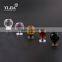 Honey Amber Fashionable Zinc Alloy Rhombohedral Glass Knob
