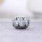 X326 Wholesale 925 Silver Initial Charms Diy With Clear Zircon Fits Snake Bracelet
