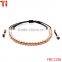 Black weaving rope macrame friendship bracelet with beads