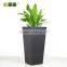 inclined matt black wholesale price poly fiber flower pots