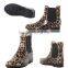 leopard print PVC rain boots, beautiful and cheap and safety and comfortable rain boots