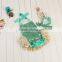 2017 New Product Wholesale Boutique Solid Shiny Romper, Bow-Knot Hairband Baby Adorable Girls Summer Clothes