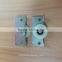 Door hardware accessories with space saving feature for sliding wooden door