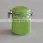 Colorful Solid Square Ceramic Jar with Lid, Ceramic Canister For Fruit and Honey