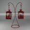 Metal stand with two angel lantern