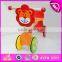 2015 Wholesale Children Baby Trike Toys,Cheap Safety Wooden Tricycle For Kids,Cute lion deisgn wooden baby tricycle toy W16A014