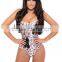 Women's Embroidered Blue Montage Overbust Corsets Waist Trainer