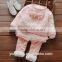 Wholesale christmas baby girls pony sweater striped pants outfits 2 pieces sets