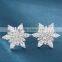 Amethyst Women Purple Zircon Platinum Plated Stud Earring