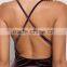 MGOO Fashion Manufacturer Purple Plunge Strap Bodysuits Velvet Blouses Cross V Neck Sexy Bloues Tops