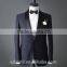 Tailor made to measure Navy Check pure wool Men's wedding suit