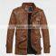 MSW0024 MSW0024 New men`s PU leather jacket in the long section of high-end men's coats