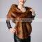 European Fur Overcoat Woolen Cloth Shawl for Women