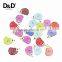 D&D 2017 New 15Pcs/Lot Colorful Hedgehog-Shaped Wooden Buttons 2-Holes Sewing Button Scrapbooking DIY Craft