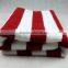 100% cotton beach towel red and white stripe