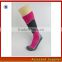 Pink Women Crew Size WHolesale Merino Wool Hiking Sport Traing Socks