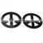 Fashion New Hip Hop 6mm Big Anti-War Peace Sign Women's Black Acrylic Earring