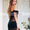 2017 Hook Word Shoulder Slim Dress Sexy Hollow Knitted Blouse Beach