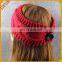 Wholesale wool knit headband for women flower pattern colorful knit headband