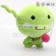 Green big head baby soft stuffed doll toy