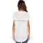 2016 new design deep v-neck tail piece casual chiffon T-shirt