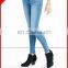 Long fashion light blue denim jeans for women