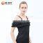 Party wear clothing black sexy spaghetti strap girls dress Off shoulder evening dress