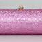 Promotion price plain party clutch bag,pink color women bag,elegant clutch evevning bag