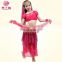 ET-126 Egyptian practice chiffon kids belly dance clothes suit with size S M L for sale