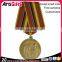 Promotional metal zinc alloy plating gold badge and tags medal