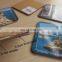 Factory direct supply printed logo paper square waterproofing cork coaster