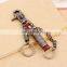 Hot sell  china market bag charms men skull leather keychains