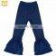 Wholesale Latest New Fashion Dark Blue Jeans With Three Layers Of Edible Fungus Elastic Girls Jeans Pants