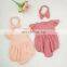 100% cotton Cute Baby Clothes Jumpsuits Plain Baby Romper Newborn Baby Clothes With Headband set