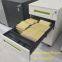 Movable 3-Drawer Vertical File Cabinet, Locking, Letter and Legal file white color H600XW390XD520mm